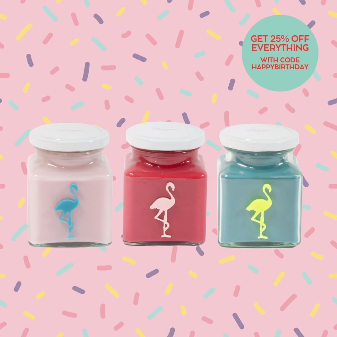 Photo by Flamingo Candles ® in Flamingo Candles. May be an image of flamingo, measuring cups, canister, candle, jar, hand cream and text.