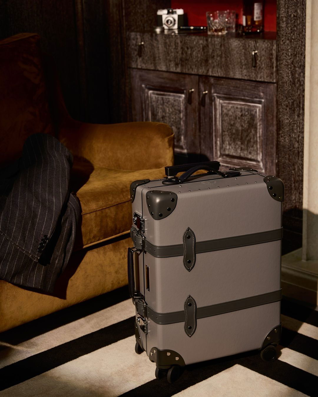 Photo shared by GLOBE-TROTTER on July 24, 2024 tagging @007. May be an image of suitcase, briefcase and luggage.
