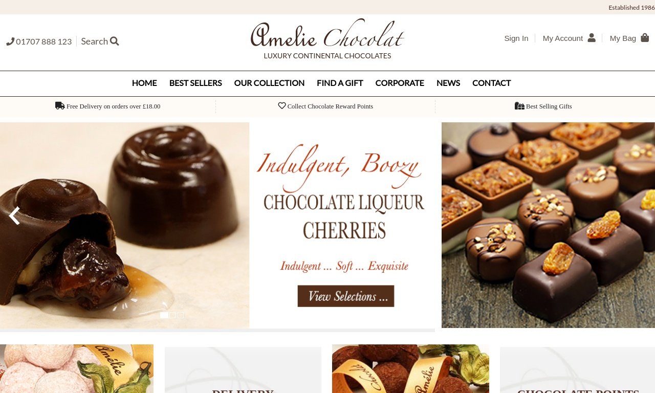 Amelie chocolat.co.uk