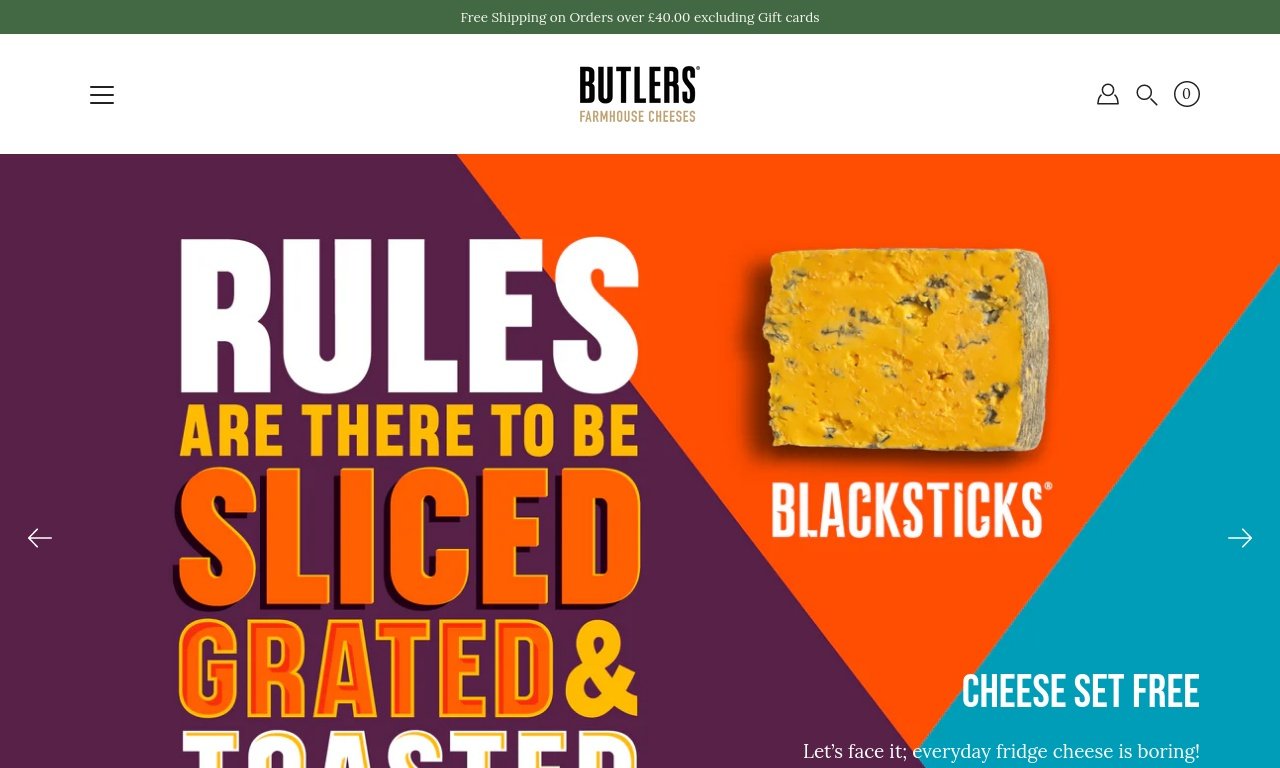 Butlers cheeses.co.uk