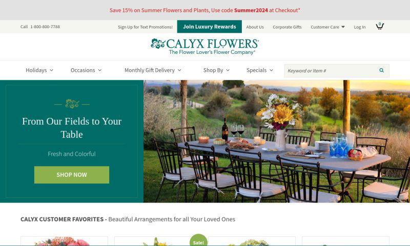 Calyx flowers.com