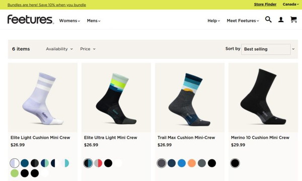 Feetures Socks Canada