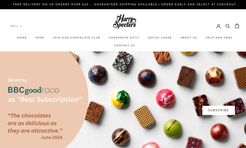 Harrys chocolates.co.uk