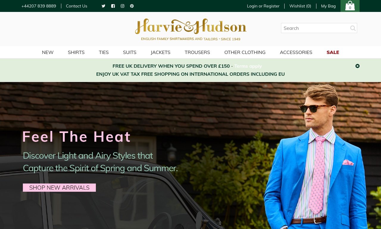 Harvie and hudson.com
