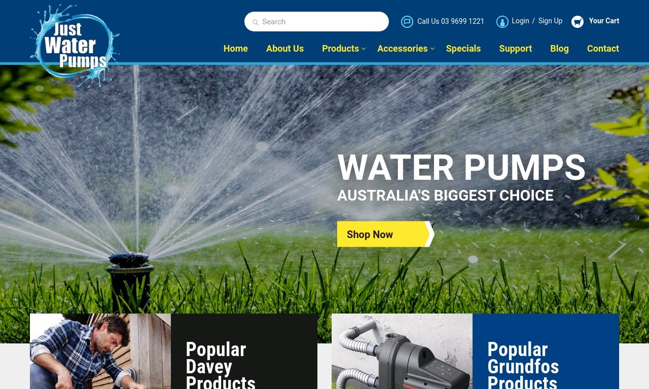 Just Water Pumps - Australia’s Biggest Choice 1