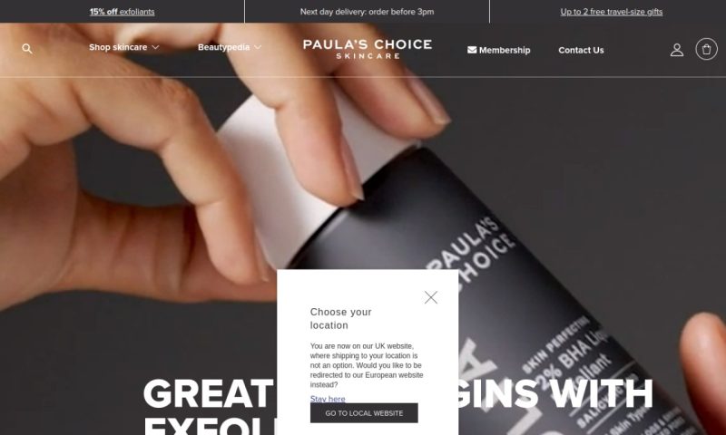 Paulas choice.co.uk