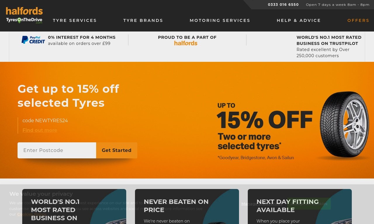 Tyres on the drive.com