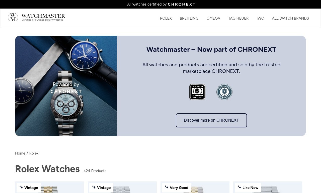 Watchmaster Rolex watches