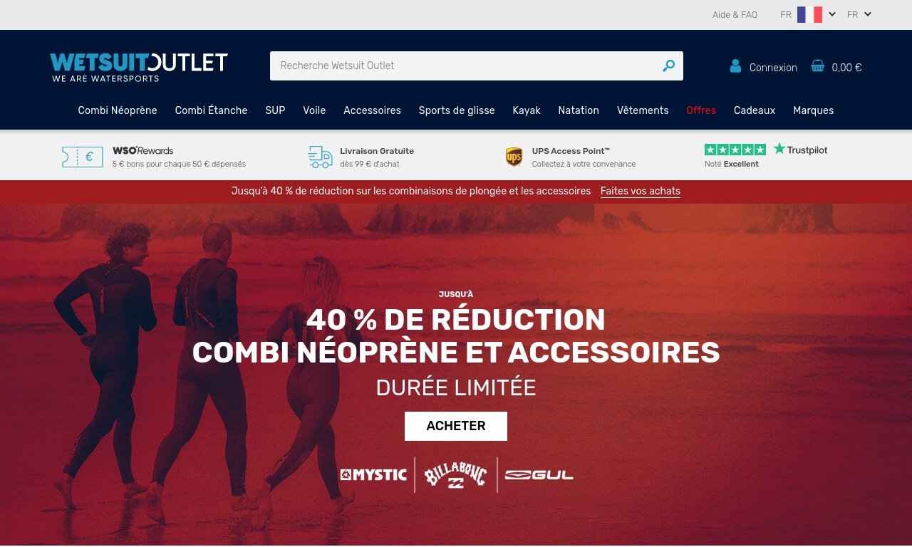 Wetsuit outlet.fr