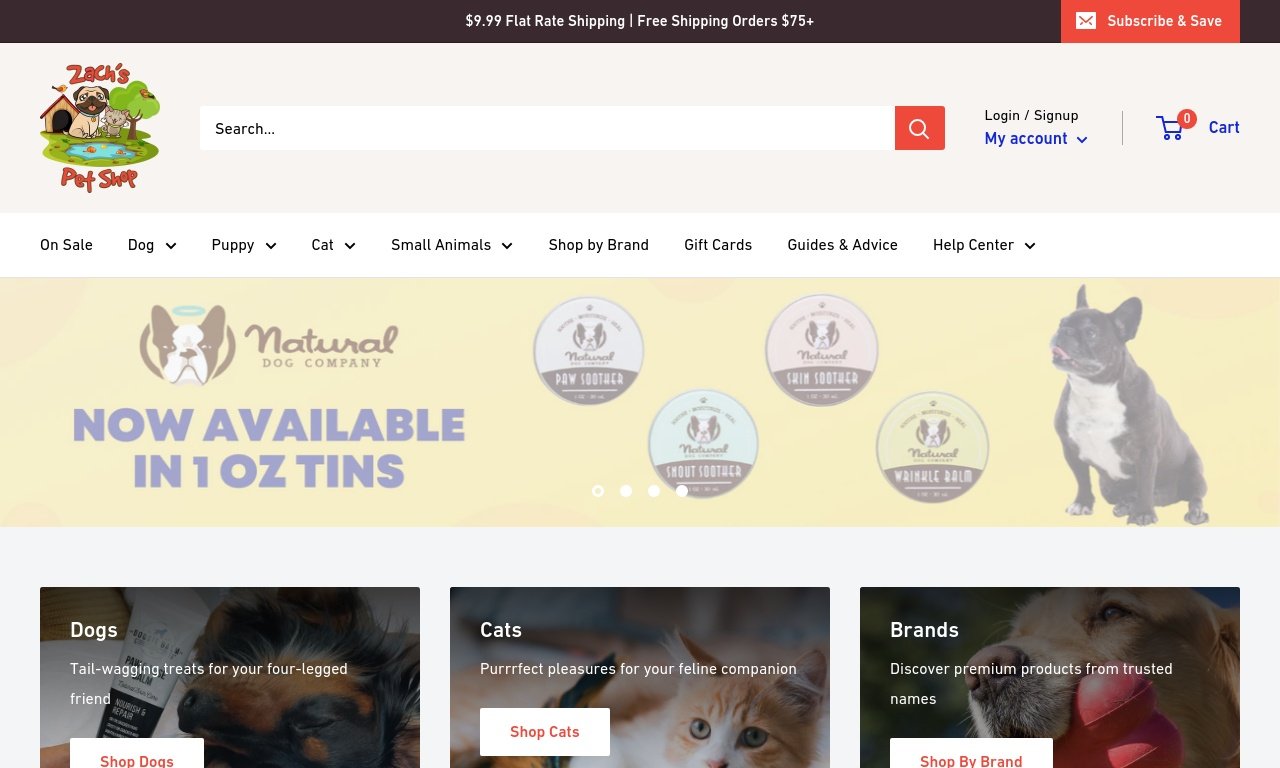 Zachs pet shop.com.au